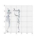 Серьги длинные из серебра с фианитами SOKOLOV 94021399 серебро с родием, с английским замком, фото 6