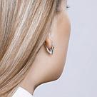 Серьги из золочёного серебра с эмалью и фианитами SOKOLOV 94022777 серебро с родием, с английским замком, фото 4