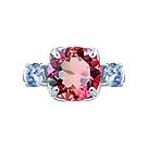 Кольцо из серебра с ситаллом и фианитами SOKOLOV 92011718 серебро с родием, фото 3