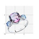 Кольцо из серебра с ситаллом и фианитами SOKOLOV 92011718 серебро с родием, фото 7