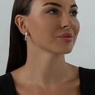 Серьги из серебра с миксом камней SOKOLOV 92021409 серебро с родием, с английским замком, фото 4