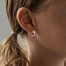 Серьги из серебра с эмалью SOKOLOV 94023495 серебро с родием, с английским замком, фото 4