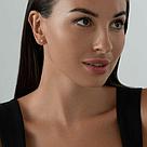 Серьги одиночные из серебра с фианитом SOKOLOV 94170001 серебро с родием, продевки коллекц. SKLV, фото 4