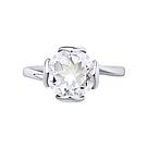 Кольцо из серебра с горным хрусталем и фианитами SOKOLOV 92011795 серебро с родием, фото 3