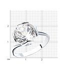 Кольцо из серебра с горным хрусталем и фианитами SOKOLOV 92011795 серебро с родием, фото 7