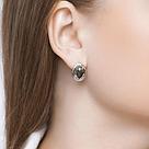 Серьги из серебра с кварцем и фианитами SOKOLOV 92022007 серебро с родием, с английским замком, фото 2