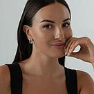 Серьги из серебра с кварцем и фианитами SOKOLOV 92022007 серебро с родием, с английским замком, фото 5