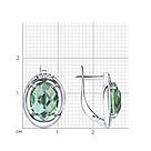 Серьги из серебра с кварцем и фианитами SOKOLOV 92022007 серебро с родием, с английским замком, фото 6