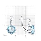 Серьги из серебра с топазами SOKOLOV 92022036 серебро с родием, с английским замком, фото 5