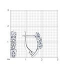 Серьги из серебра с фианитами SOKOLOV 94022979 серебро с родием, с английским замком, фото 4