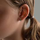 Серьги из серебра с зелеными фианитами SOKOLOV 94020452  вставка  , с английским замком, фото 4