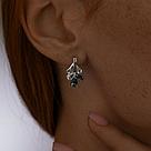 Серьги из серебра с голубыми и синими топазами SOKOLOV 92022081 серебро с родием, с английским замком, фото 2