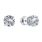 Серьги из серебра с фианитами SOKOLOV 94023494 серебро с родием,, фото 2