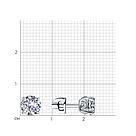 Серьги из серебра с фианитами SOKOLOV 94023494 серебро с родием,, фото 5