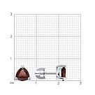 Серьги-пусеты из серебра с гранатами SOKOLOV 92020042 серебро с родием,, фото 5