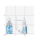 Серьги из серебра с топазами и фианитами SOKOLOV 92021649 серебро с родием, с английским замком, фото 4