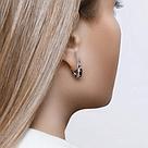 Серьги из серебра с гранатами и фианитами SOKOLOV 92021685 серебро с родием, с английским замком, фото 2