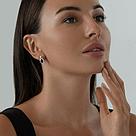 Серьги из серебра с гранатами и фианитами SOKOLOV 92021685 серебро с родием, с английским замком, фото 4