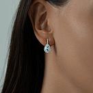 Серьги из серебра с топазами и фианитами SOKOLOV 92021126 серебро с родием, с английским замком, фото 2