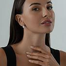 Серьги из серебра с топазами и фианитами SOKOLOV 92021126 серебро с родием, с английским замком, фото 3