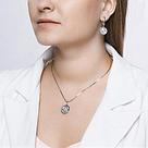 Серьги из серебра с перламутром и фианитами SOKOLOV 94023195 серебро с родием, с английским замком, фото 3