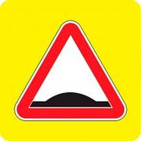 Щит с изображением одного знака флуоресцентный фон (треугольник)