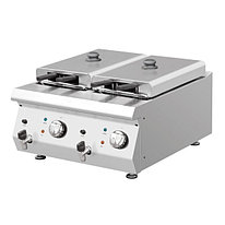 Фритюрница электрическая настольная Kocateq 1M0FR3E с 2 ваннами 8+8 л