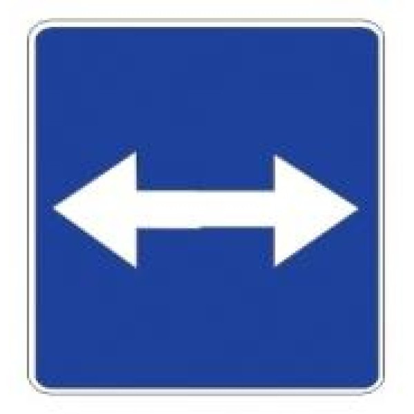 Знак дорожный 5.10 — Выезд на дорогу с реверсивным движением, фото 1