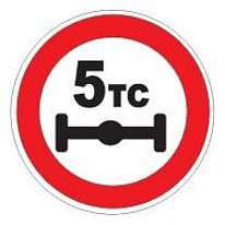 Знак дорожный 3.12 — Ограничение нагрузки на ось