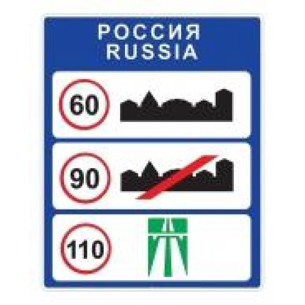 Знак дорожный 6.1 — Общие ограничения максимальной скорости, фото 1