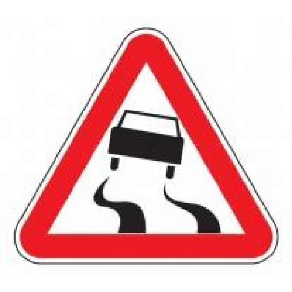 Знак дорожный 1.15 — Скользкая дорога, фото 1