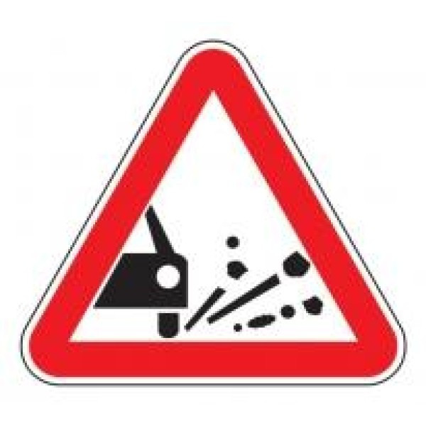 Знак дорожный 1.18 — Выброс гравия, фото 1