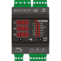 DKM-407 Анализатор сети, DIN Rail, THD, RS-485, 1-вх, 1-вых, AC