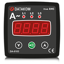 DA-0103 амперметр, 3-фазный, 72х72