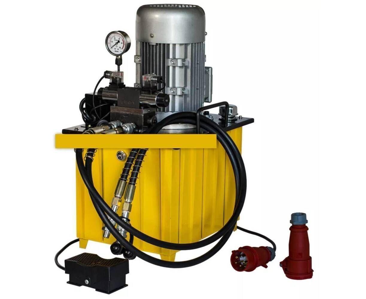 МГС 700-1.5П-10-Э-2 380В Двухпоточная маслостанция 1,5 л/мин с педалью и электрораспределителем, бак 10 л, фото 1
