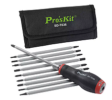 SD-T636 Набор динамометрических отверток 12 шт.