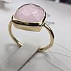 Кольцо серебро 925пр 2,7г, кварц розовый , размер 17, фото 3