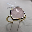 Кольцо серебро 925пр 2,7г, кварц розовый , размер 17, фото 6