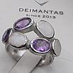 Кольцо серебро 925пр 5,1г, аметист, лунный камень размер 18,5, фото 7