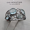 Кольцо серебро 925пр 4,7г,  топаз размер 18, фото 6