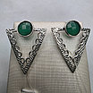 Серьги серебро 925пр 4,2г, хризопраз, фото 5
