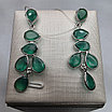 Серьги серебро 925пр 2,8г, хризопраз, фото 3