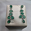 Серьги серебро 925пр 2,8г, хризопраз, фото 4