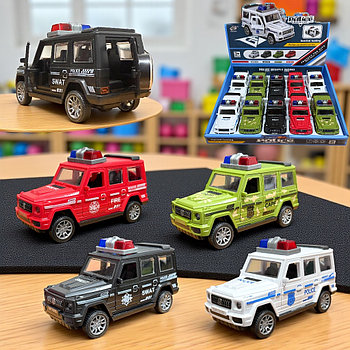 567-064 Геленваген спец машина 4 вида (12*7) двери открываются 10шт., цена за 1шт