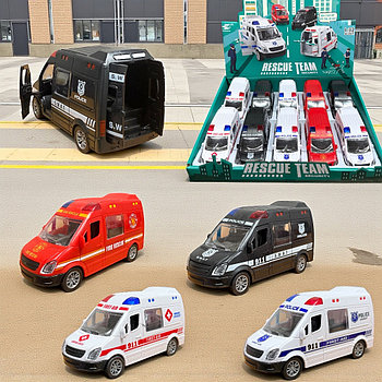 567-23 Полицейский фургон (12*6см) 4вида 10шт , цена за 1шт