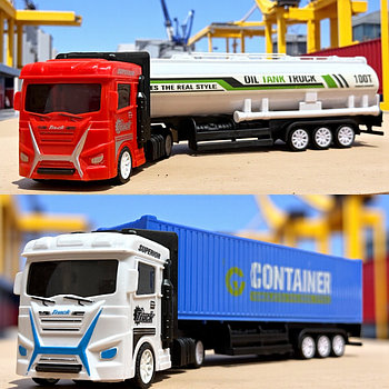 668-b1 Фура с контейнером+ бензовоз 34*22см