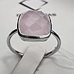 Кольцо серебро 925пр 2,6г, кварц розовый , размер 17,5, фото 5