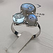 Кольцо серебро 925пр 4г,  лабрадор, топаз  размер 18,5, фото 7
