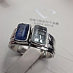 Кольцо серебро 925пр 6,8г,  сапфир, топаз размер 18,5, фото 2