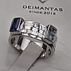 Кольцо серебро 925пр 6,8г,  сапфир, топаз размер 18,5, фото 5